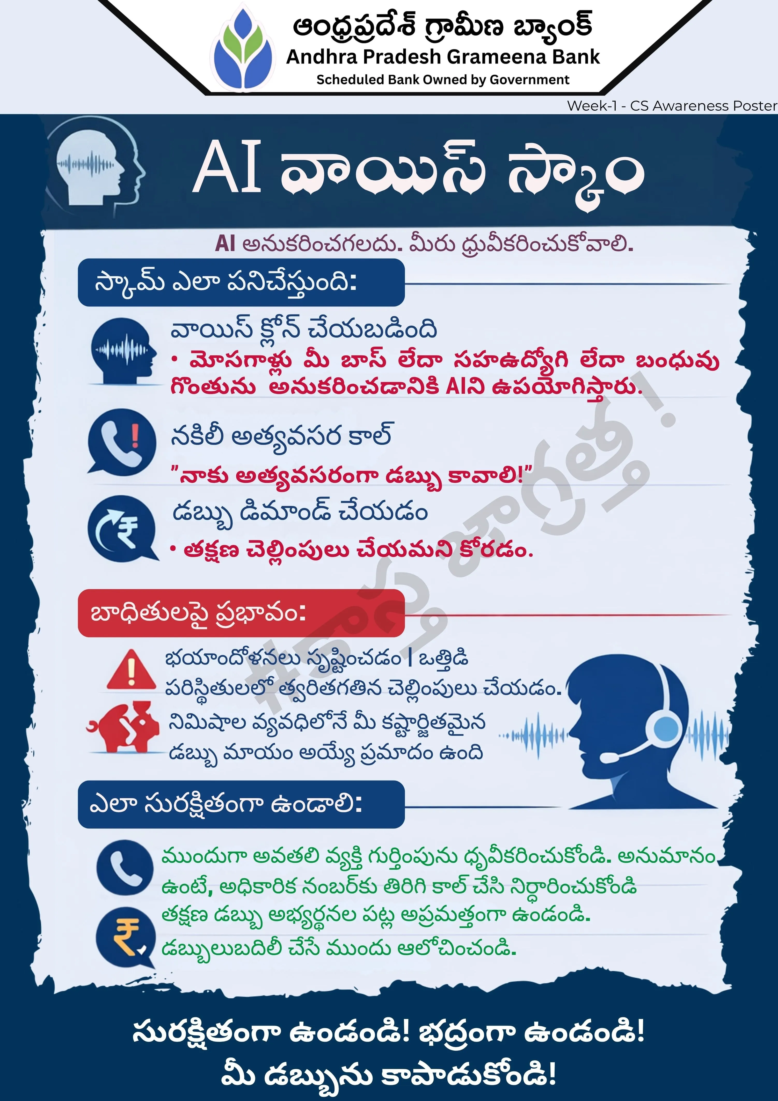 Week 1 AI Voice Scam Telugu Poster